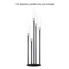 Black Taper Candle Holders for LED Candles Metal 5 Arms