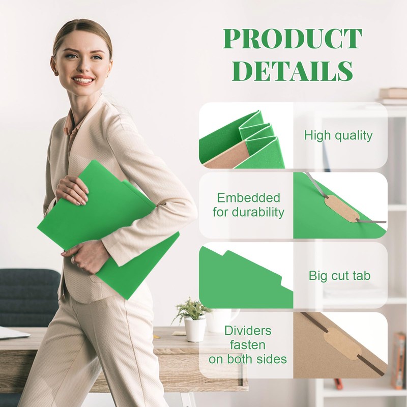 Skyygemm 12 Pack Classification File Folders Bulk with Divider and
