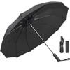 Umbrella,Plloof 12 Ribs Auto Open/Close Windproof Rain Umbrella, Waterproof Travel
