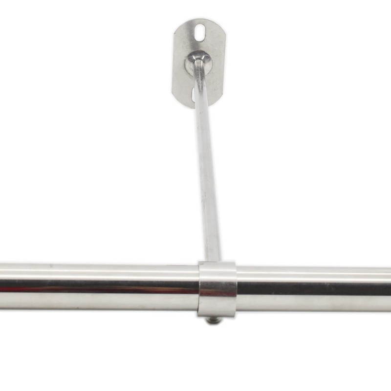 2 Pack Ceiling Mount Bracket, Stainless Steel Wardrobe Pipe Bracket