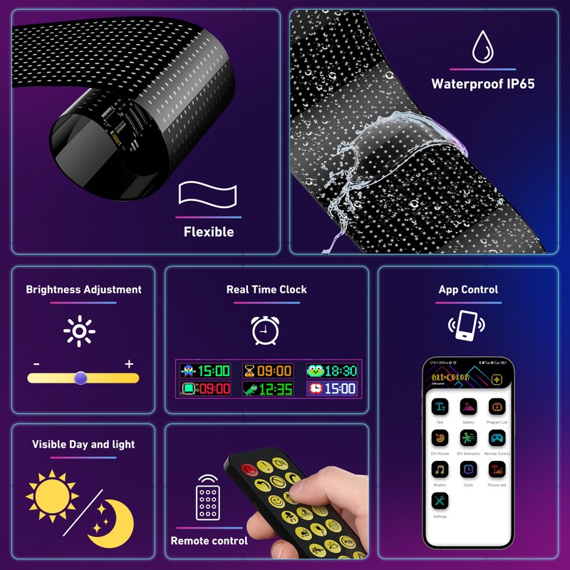15inx4in Devil Eyes Light for Cars, Programmable LED Eyes, Flexible