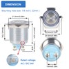 DMWD 22mm Waterproof Red LED Flash Alarm 24V DC 7/8