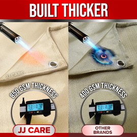 Welding Blanket - 6ft x 6ft, 850GSM Fiberglass Welding Blanket for Smokers with Brass Grommets, Heavy Duty Fireproof Welders Mat for Industrial, Smoker, Grill and Camping