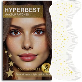 Tatuaje Freckles Face Glitter, 6 Count Sparkle Preckles, Gold Face Glitter, Star Design Freckles Face Tattoo, Maquillaje Face Glitter, Joyas Faciales Para Mujeres, Festivales Despedida De So