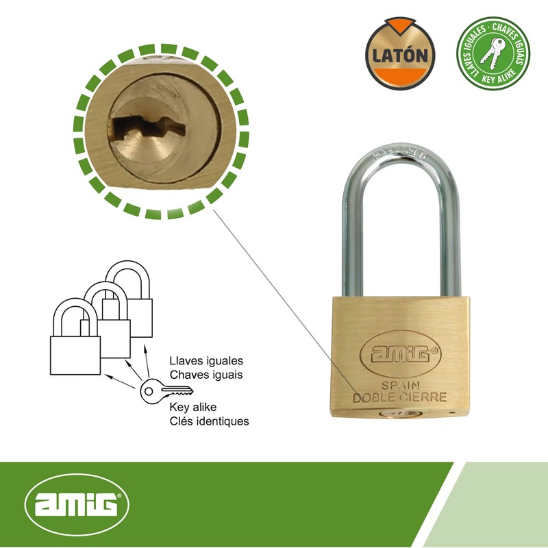 Amig - Model 31 Long Arc Padlock | Anti-Rust &