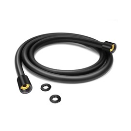 YEAUPE Duschschlauch 1,6m- YEAUPE Brauseschlauch mit Verdrehschutz 160cm Standard 1/2" Anschluss, Flexibel & Knickfest, Trinkwassergeprft & Druckgeprft, Schwarz