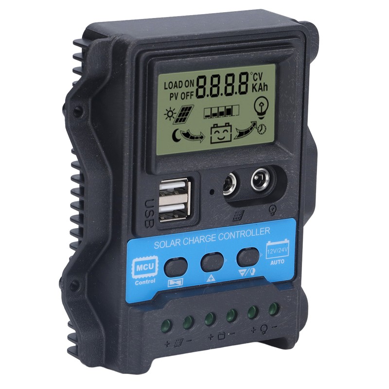 Solar Charge Controller LCD Display Dual USB 5V Output PWM