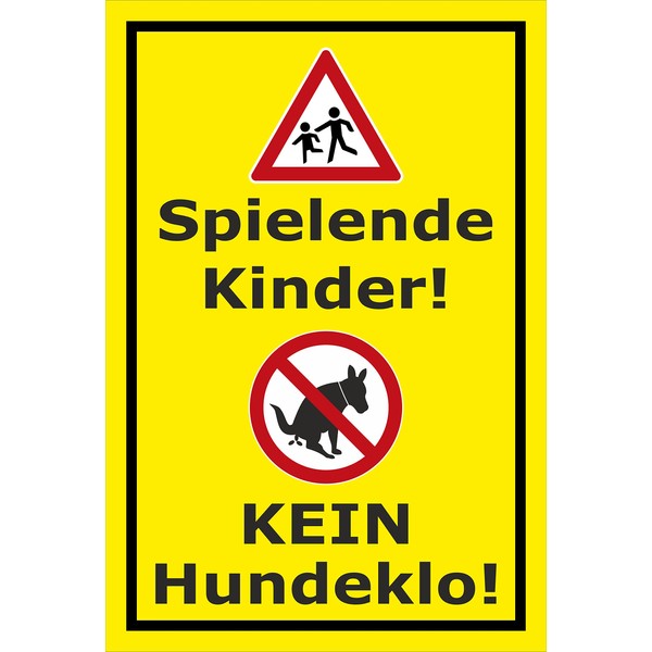 Melis Folienwerkstatt Sign Children - No Dog Toilet - 30