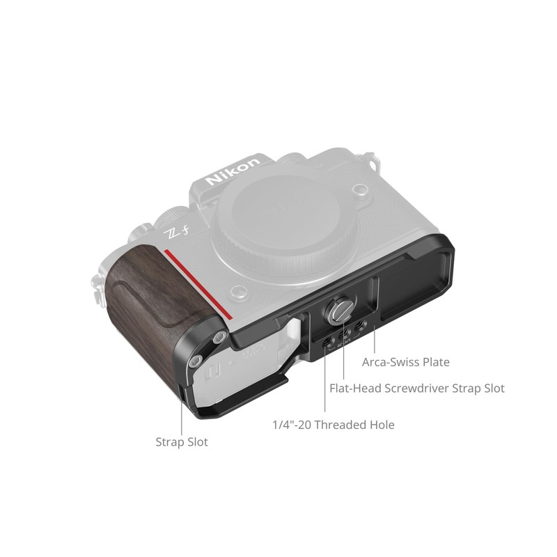 SmallRig Fits Nikon Z f Angle Mounting Plate with Wood
