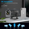 Velec Portable Projector HY320 MINI, 180° Rotating Multifunctional Portable Projector: