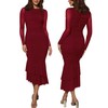 Atizon Elegant Ruched Bodycon Evening Dresses for Women Cocktail Party