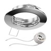 ledscom.de Recessed Ceiling Frame Fere, Round, Chrome Glossy (GU10/MR16/GU5,3/50mm) incl.