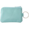 NSL-2706 Slip-on Noir Key Pouch Light Blue Genuine Leather Card