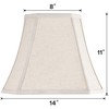 GO&SO Square Cut Corner Lampshade, 8x14x11 Inch Medium Table Lamp