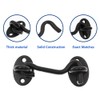 Jiozermi 3" Privacy Hook and Eye Latch, Black, 2pcs