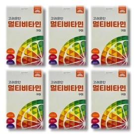 Goryeo Eundan [Health Nara] Korea Eundan Multivitamin Gummies 60 Gummies, 6 Boxes (51150621) / [건강나라] 고려은단 멀티비타민 구미 60구미 6박스 (51150621)