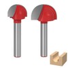 2 Piece Set of 2 Carbide U-Groove Bits, Shanks, Round