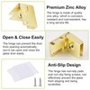 UFURMATE Glass Door Hinge, 2Pcs Zinc Alloy Frameless Glass Door
