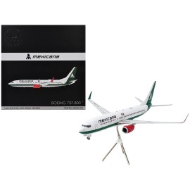 DCD Boeing 737-800 Commercial Aircraft "Mexicana" (XA-ASM) White Green Stripes 1/200 Diecast Model Gemini 200 Series Casting