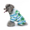 Reflective Puppy Raincoat Sea Turtle Pattern Lightweight Breathable Waterproof Pet