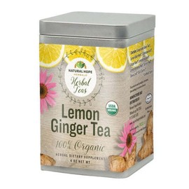 Natural Hope Herbals LEMON GINGER TEA - USDA Certified Organic Herbal Blend for Digestion Support