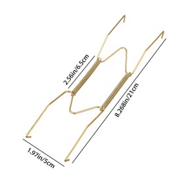 Ericrise Pack of 8 Plate Hangers, Invisible Plate Hangers, Wall Plate Hangers, Decorative Wire Plate Holder, 8 Inch Golden W-Type Plate Hanger with 8 Wall Hooks for Plates and Art