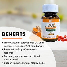 OIC NEW Nano Curcumin - 30 Capsules - Nano Technology Increases Absorption Up to 99.9%, Promotes Digestive System, Relieves Gastric and Beautifies The Skin