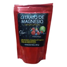 Citrato De Magnesio Polvo 200g Frutos Rojos Naturalin                                                                                                 