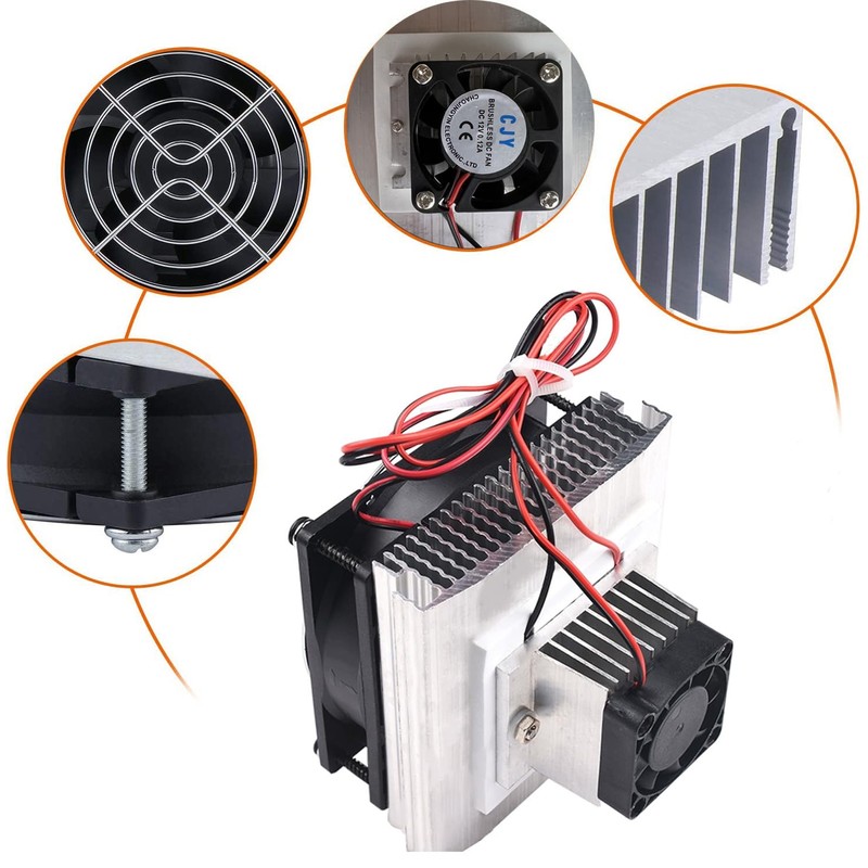 Yrhrol Mini Air Conditioner DC 12V DIY Thermoelectric Peltier Refrigeration