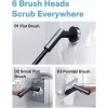 Hoto Electric Cordless Spin Scrubber 51" Extendable Handle IPX7 Waterproof