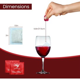 36 Pack the Wand Wine Purifier, Wine Accessories for Wine Lovers Valentine's Day Gifts, Wine Filters that Remove Histamines and Sulfite Gifts for Men and Women