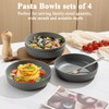 Kyraton Pasta Bowls Set of 4, 1.1L Large Pasta Serving