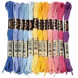 CABODYALS 12 Skeins 96M Variegated Embroidery Thread Floss Cross Stitch Threads 6 Strands Colorful Friendship Bracelet String Threads for Jewelry Making Bracelet Knitting Stitching Craft Supply