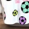 Lush Decor Girls Soccer Kick Shower Curtain, 72" x 72",
