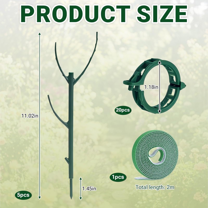 5pack Monstera Plant Support – Stackable Indoor & Outdoor Support,