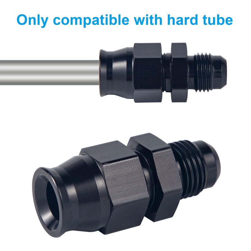 Breezliy 6AN Male Flare to 3/8" Fuel Hardline Tube Fitting