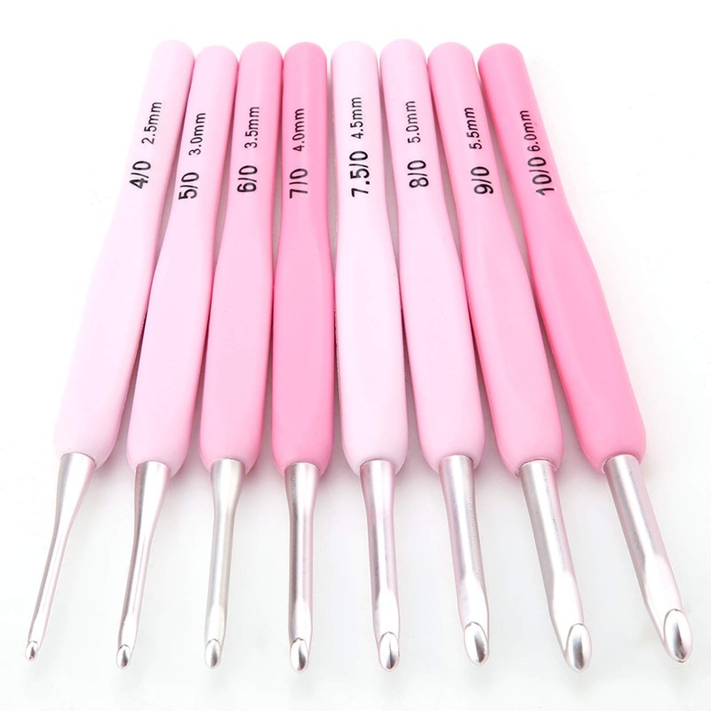 9-Piece Crochet Hooks with Colour Gradient Crochet Hooks Tulip Hook