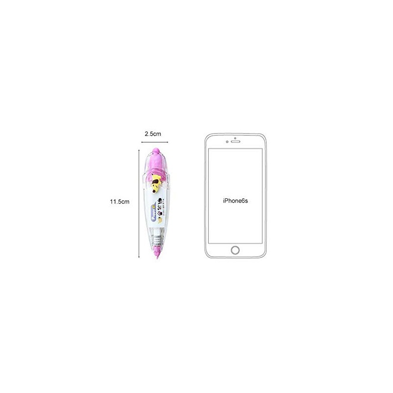 SUPERTOOL Decorative Correction Tape Pen, Cute, Vivid Design Patterns,Letter,for DIY/School/Decoration