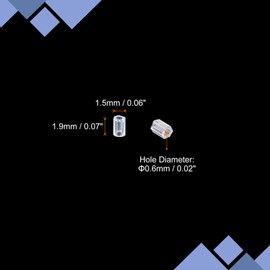 uxcell 1400Pcs Glass Bugle Beads, 1.9x1.5mm Tube Mini Loose Glass Seed Spacer Bead for DIY Earrings Necklaces Bracelets Jewelry Making (Transparent)