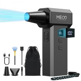 MECO ELEVERDE Electric Compressed Air Duster, 220,000 RPM 100 Speed Adjustable with LED Display Air Blower, Cordless Dust Blower for Car, PC Cleaning Sets