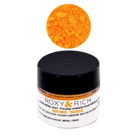 Roxy & Rich Hybrid Petal Dust Powder Food Color 8 Milliliters Volume, Sunflower