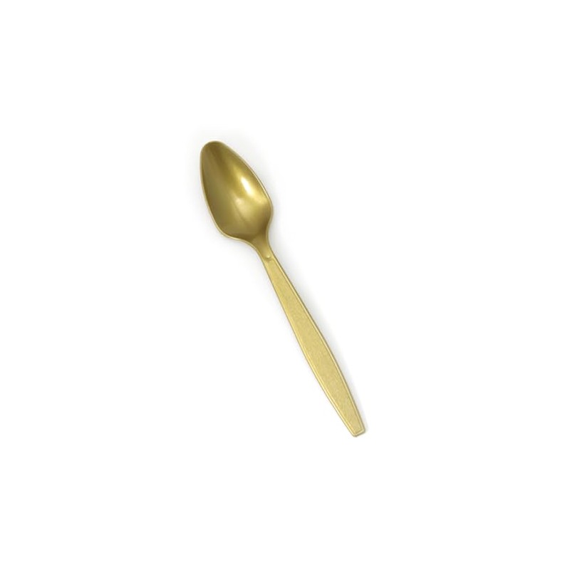 Premierware Disposable Gold Plastic Spoons (Pack of 24) – Elegant