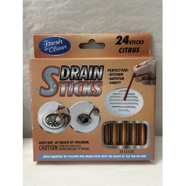 Fresh N Clean New Fresh -n- Clean Drain Odor Sticks Citrus Scent 2-PACK 48 Sticks Total