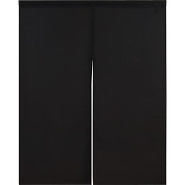 Noren Workshop Noren Plain Simple Natural Width 28.3 x Length 35.4 inches (72 x 90 cm), Room Divider, Noren, Privacy Screen, Half-間 Noren, Nagomi, All 11 Colors, Black, 95585