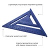 Faithfull Plastic Quick Square - 7in Imperial Triangle Measuring Ruler