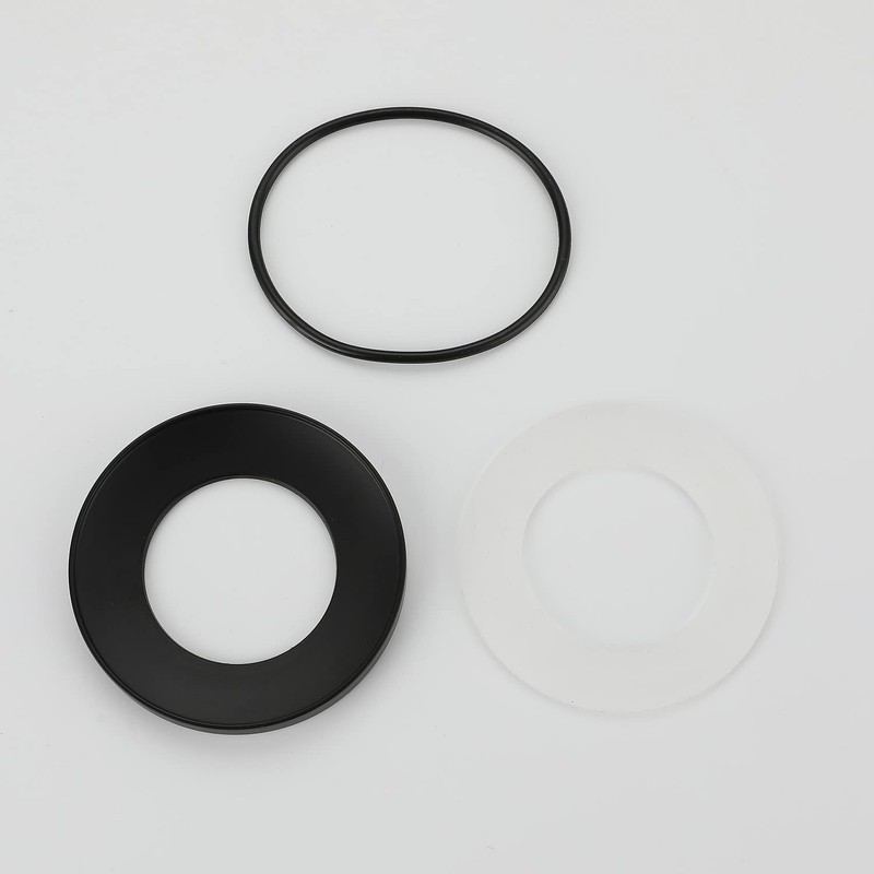 ROLYA Solid Metal Glass Vessel Sink Mounting Ring Matte Black
