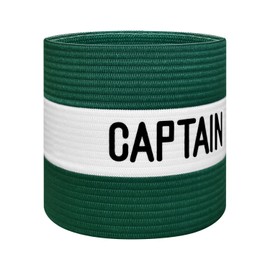 JRINYE Unisex Sport Captain Armband, Adjustable Captain's Armband for Soccer Training Adults & Youths Elastic Captain Arm Band Soccer Sports Accessories - (One Size, Green)