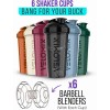 -6 PACK- Shaker Cups for Protein Shakes 28 oz 6