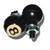 Moon Eyes 8 Ball License Bolt (Left and Right SET) LICENSE BOLT Black General Purpose AA-1138B BK