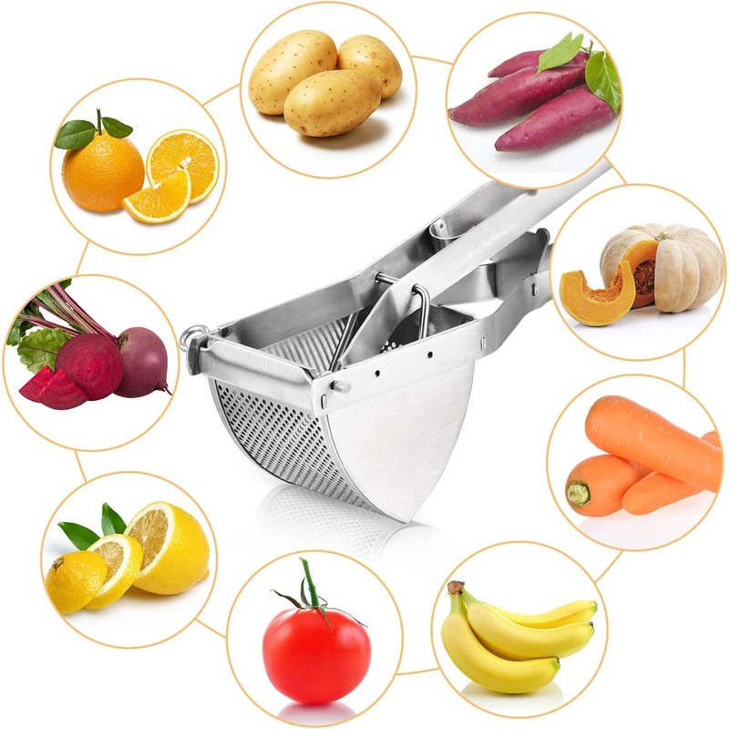 Potato Ricer, Sopito Stainless Steel Potato Masher for Commercial and